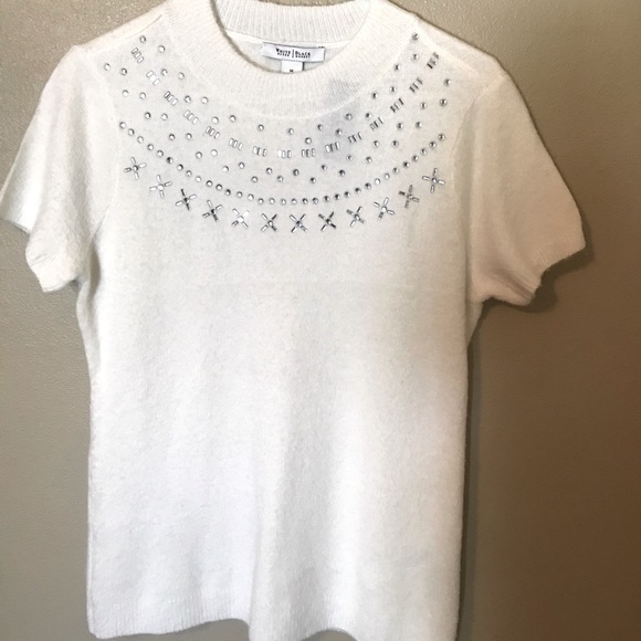 WHBM women’s short sleeve top  SIZE Medium. Bling - Picture 4 of 11